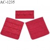 Agrafe 57 mm attache SG haut de gamme couleur rouge fusion 3 rangées 3 crochets fabriqué en France prix à l'unité