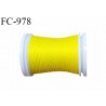 Bobine 500 m fil mousse polyester n° 110 couleur jaune longueur 500 mètres bobiné en France