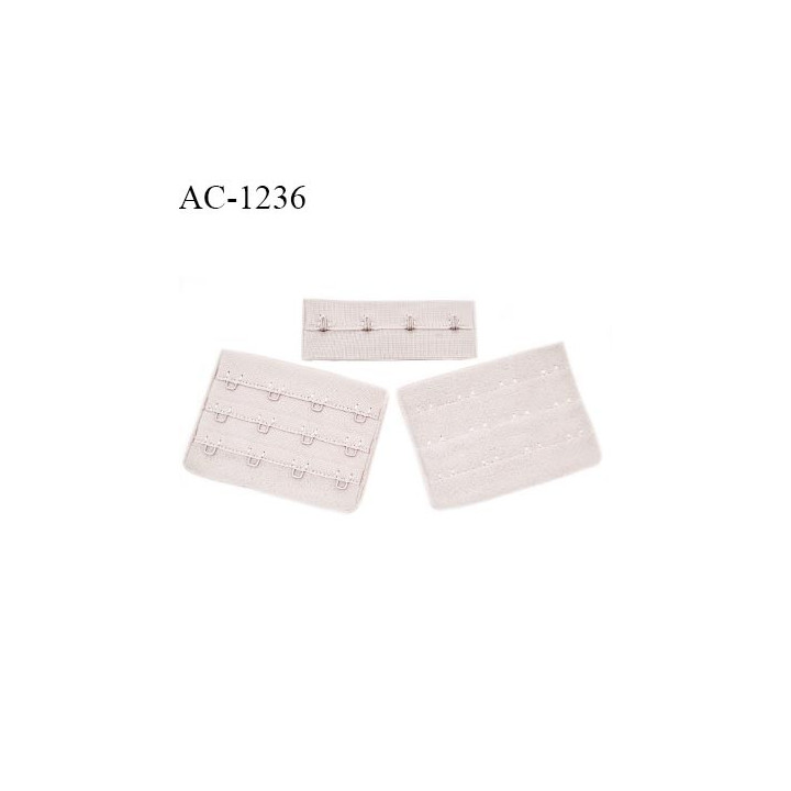 Agrafe 76 mm attache SG haut de gamme couleur gris rosé 3 rangées 4 crochets largeur 76 mm hauteur 57 mm prix à l'unité