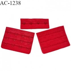 Agrafe 76 mm attache SG haut de gamme couleur rouge tentation 3 rangées 4 crochets largeur 76 mm hauteur 57 mm prix à l'unité