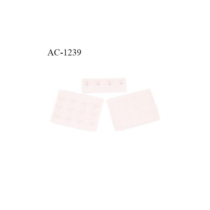 Agrafe 76 mm attache SG haut de gamme couleur rose jasmin 3 rangées 4 crochets largeur 76 mm hauteur 57 mm prix à l'unité