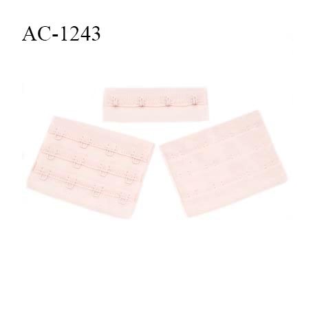 Agrafe 76 mm attache SG haut de gamme couleur rose amour 3 rangées 4 crochets largeur 76 mm hauteur 57 mm prix à l'unité