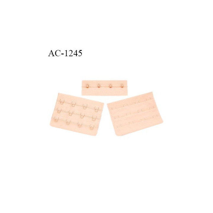 Agrafe 76 mm attache SG haut de gamme couleur pêche 3 rangées 4 crochets largeur 76 mm hauteur 57 mm prix à l'unité