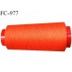 Cone 1000 m fil mousse polyester n°110 couleur orange longueur 1000 mètres bobiné en France