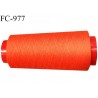 Cone 1000 m fil mousse polyester n°110 couleur orange longueur 1000 mètres bobiné en France