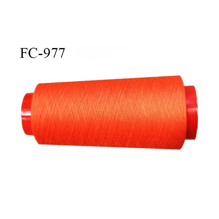 Cone 2000 m fil mousse polyester n°110 couleur orange longueur 2000 mètres bobiné en France