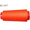 Cone 2000 m fil mousse polyester n°110 couleur orange longueur 2000 mètres bobiné en France