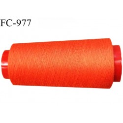 Cone 5000 m fil mousse polyester n°110 couleur orange longueur 5000 mètres bobiné en France