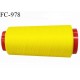 Cone 1000 m fil mousse polyester n°110 couleur jaune longueur 1000 mètres bobiné en France
