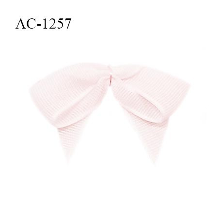 Noeud lingerie haut de gamme mousseline couleur rose jasmin largeur 30 mm hauteur 20 mm prix à la pièce