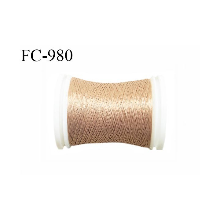 Bobine 500 m fil mousse polyamide n° 120 couleur chair longueur de 500 mètres bobiné en France