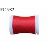 Bobine 500 m fil mousse polyamide n° 120 couleur rouge longueur de 500 mètres bobiné en France
