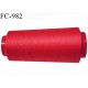 Cone 5000 m fil mousse polyamide n° 120 couleur rouge longueur de 5000 mètres bobiné en France