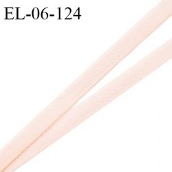 Elastique 6 mm fin spécial lingerie polyamide élasthanne couleur rose pâle grande marque fabriqué en France prix au mètre