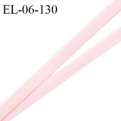 Elastique 6 mm fin spécial lingerie polyamide élasthanne couleur rose jasmin fabriqué en France largeur 6 mm prix au mètre