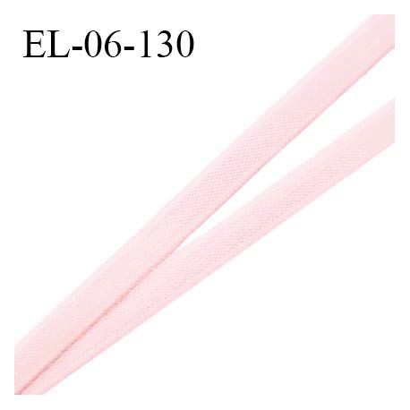 Elastique 6 mm fin spécial lingerie polyamide élasthanne couleur rose jasmin fabriqué en France largeur 6 mm prix au mètre