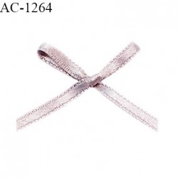 Noeud lingerie satin haut de gamme couleur gris rosé largeur 35 mm hauteur 20 mm prix à l'unité