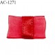 Noeud lingerie 20 mm haut de gamme en mousseline mate et centre satin couleur rouge fusion prix à l'unité