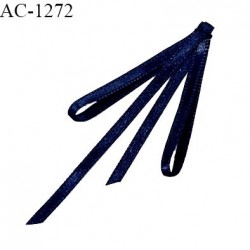 Noeud lingerie 75 mm satin haut de gamme boucles tombantes couleur bleu denim largeur 28 mm hauteur 75 mm prix à l'unité