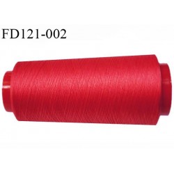 Cone 5000 m fil polyester n°120 couleur rouge longueur 5000 mètres bobiné en France