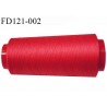 Destockage Cone 5000 m fil  polyester n°120 couleur rouge longueur 5000 mètres  bobiné en France