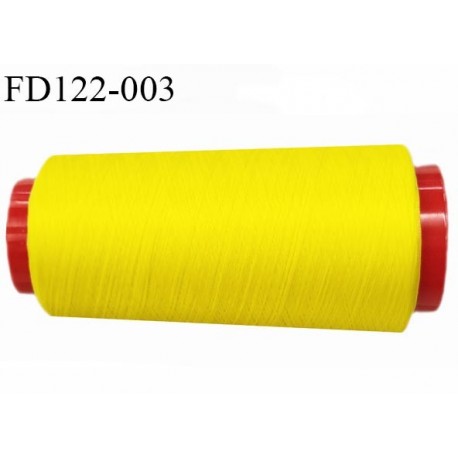 Destockage Cone 5000 m fil  polyester n°120 couleur jaune longueur 5000 mètres  bobiné en France