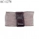 Noeud lingerie 20 mm haut de gamme en mousseline mate et centre satin couleur teck largeur 20 mm hauteur 14 mm prix à l'unité