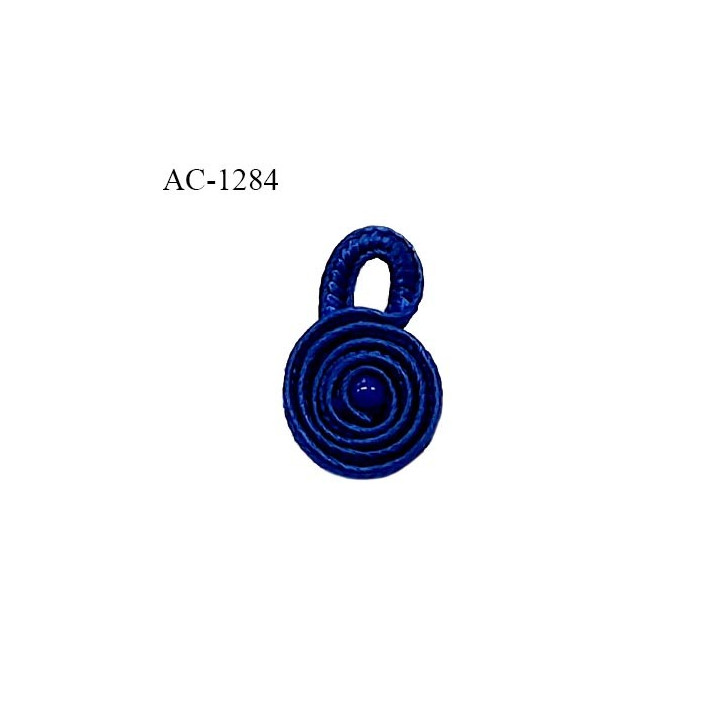 Décor lingerie ornement motif passementerie escargot et boucle couleur nuit bleue avec perle au centre prix à la pièce