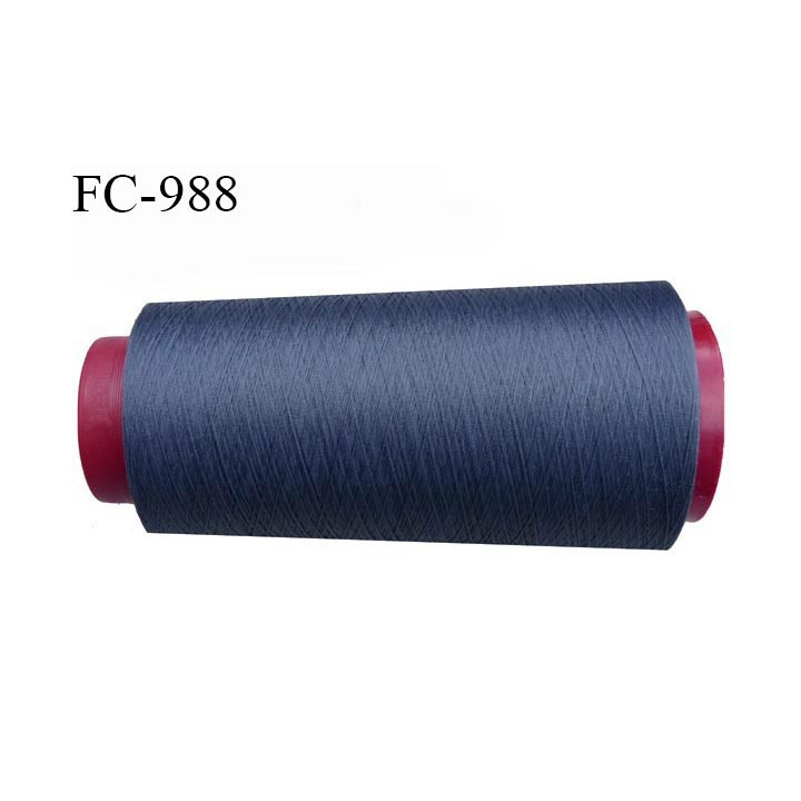 Cone 5000 m fil mousse polyester n°110 couleur gris anthracite bleuté longueur 5000 mètres bobiné en France