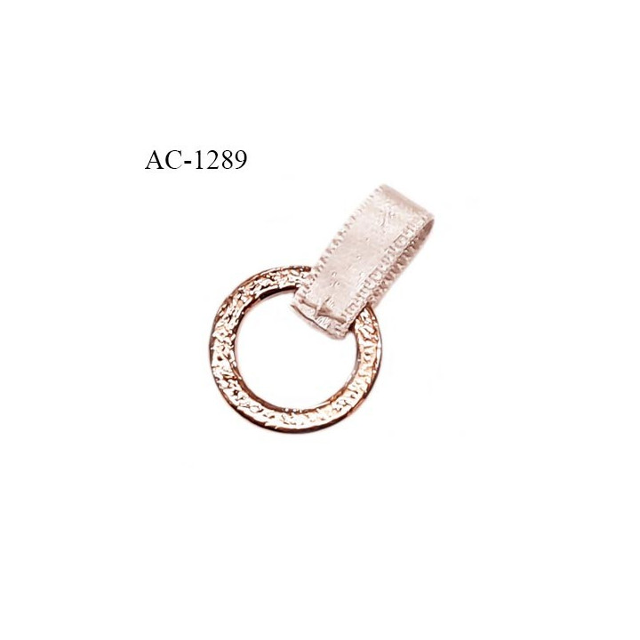 Boucle satin haut de gamme couleur quartz sur anneau en métal doré prix à l'unité