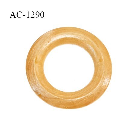 Anneau en bois vernis couleur bois clair diamètre extérieur 58 mm diamètre intérieur 33 mm épaisseur 7 mm prix à la pièce