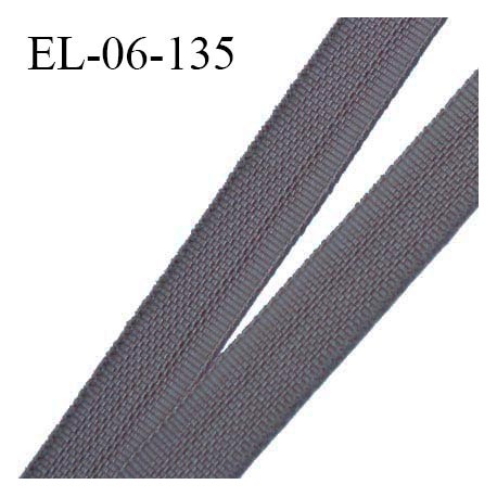 Elastique 6 mm fin spécial lingerie polyamide élasthanne couleur gris platine grande marque fabriqué en France prix au mètre