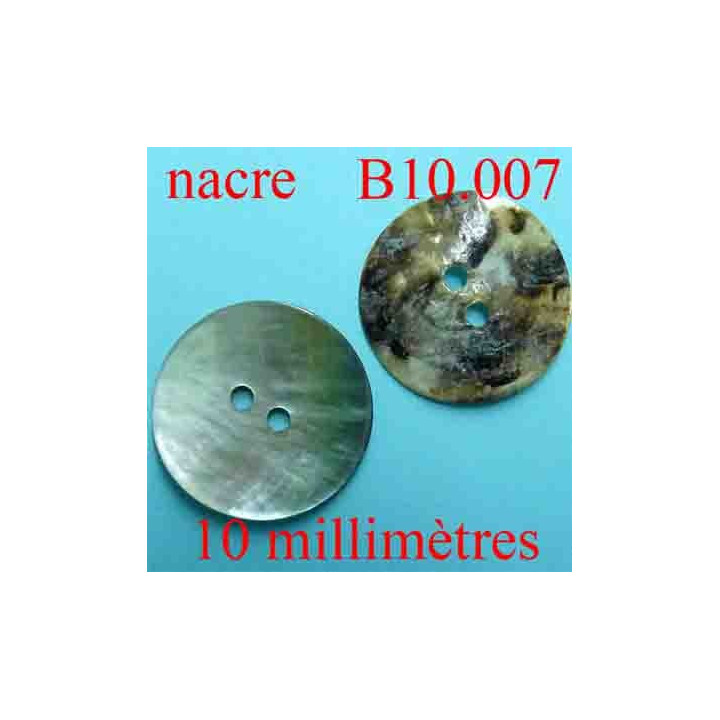 bouton 10 mm en nacre superbe
