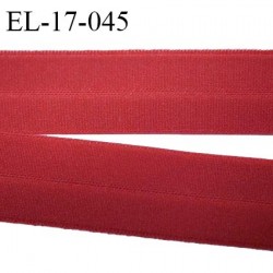 Elastique lingerie 16 mm pré plié haut de gamme couleur rouge bordeaux clair brillant largeur 16 mm prix au mètre