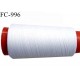 Cone 1000 mètres de fil mousse n°80 polyamide fil super qualité couleur blanc longueur 1000 m bobiné en France