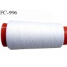 Cone 1000 mètres de fil mousse n°80 polyamide fil super qualité couleur blanc longueur 1000 m bobiné en France