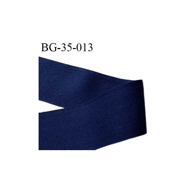 Biais sergé 35 mm semi rigide couleur bleu marine largeur 35 mm prix au mètre
