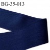 Biais sergé 35 mm semi rigide couleur bleu marine largeur 35 mm prix au mètre
