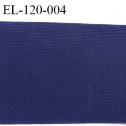 Elastique plat très belle qualité couleur bleu marine lumineux largeur 120 mm semi rigide très solide prix au mètre
