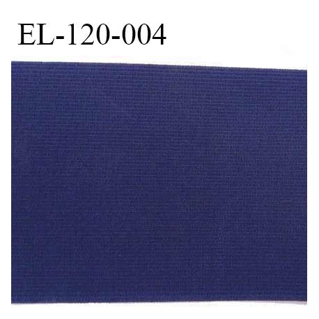 Elastique plat très belle qualité couleur bleu marine lumineux largeur 120 mm semi rigide très solide prix au mètre