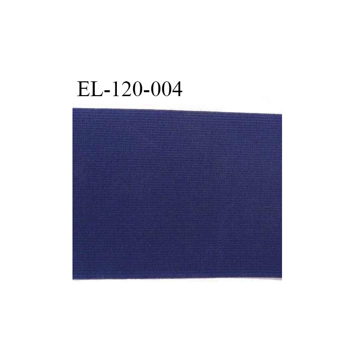 Elastique plat très belle qualité couleur bleu marine lumineux largeur 120 mm semi rigide très solide prix au mètre