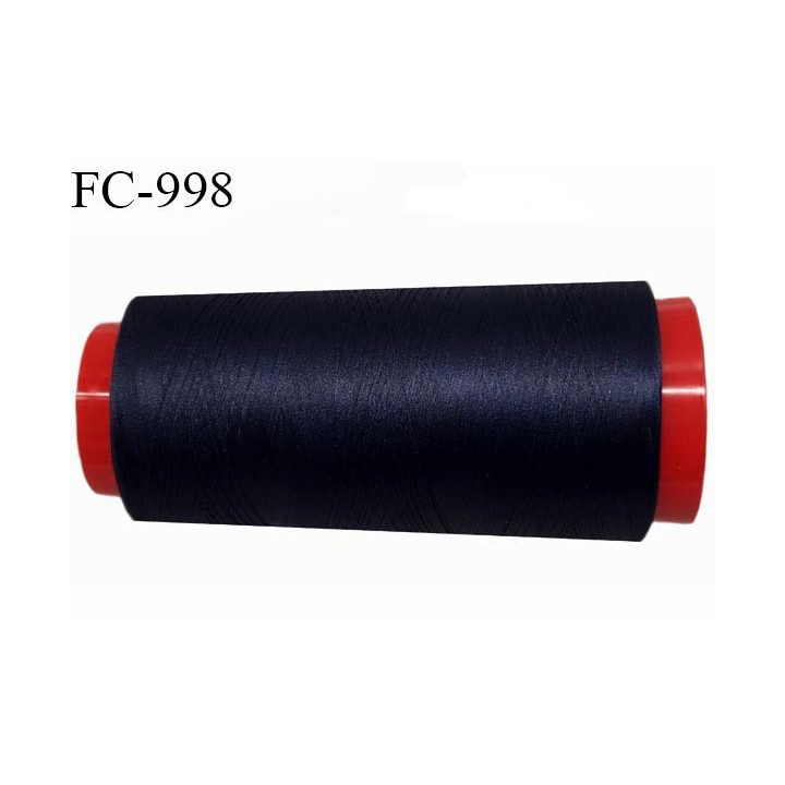 Cone 5000 m fil mousse polyamide n° 120 couleur bleu marine longueur de 5000 mètres bobiné en France