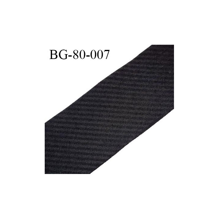 Galon rehausse 80 cm couleur noir à rayures légèrement brillant largeur 80 cm prix au mètre