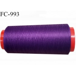 Cone 1000 m fil mousse polyamide n° 120 couleur violet longueur de 1000 mètres bobiné en France