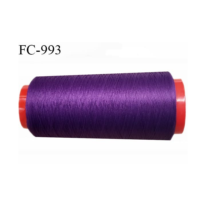 Cone 1000 m fil mousse polyamide n° 120 couleur violet longueur de 1000 mètres bobiné en France