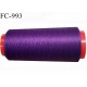 Cone 2000 m fil mousse polyamide n° 120 couleur violet longueur de 2000 mètres bobiné en France