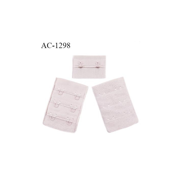 Agrafe 38 mm attache SG haut de gamme couleur gris rosé 3 rangées 2 crochets largeur 38 mm fabriqué en France prix à l'unité