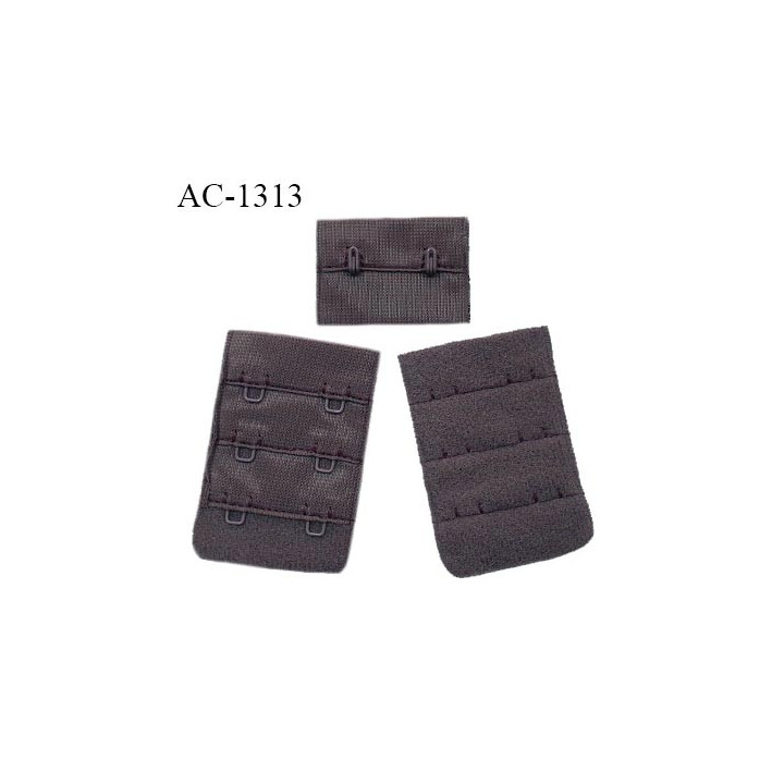 Agrafe 38 mm attache SG haut de gamme couleur teck 3 rangées 2 crochets largeur 38 mm fabriqué en France prix à l'unité