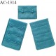 Agrafe 38 mm attache SG haut de gamme couleur bleu vert jade 3 rangées 2 crochets fabriqué en France prix à l'unité