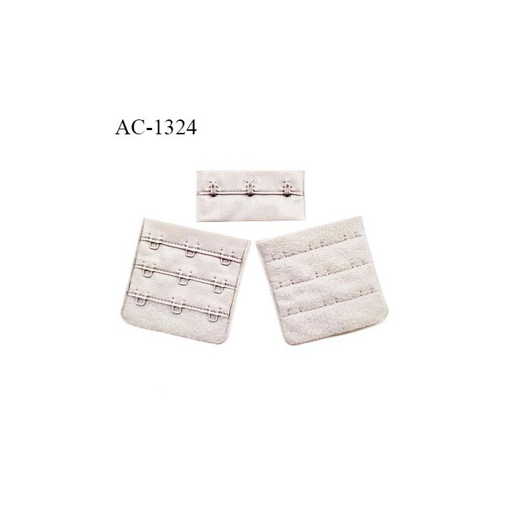 Agrafe 57 mm attache SG haut de gamme couleur fumé 3 rangées 3 crochets largeur 57 mm fabriqué en France prix à l'unité